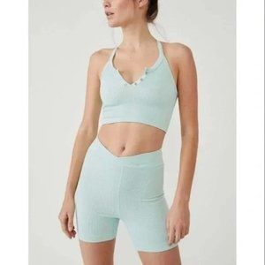 NWT Free People Movement Free Throw Shorts Turquoise Mint Large